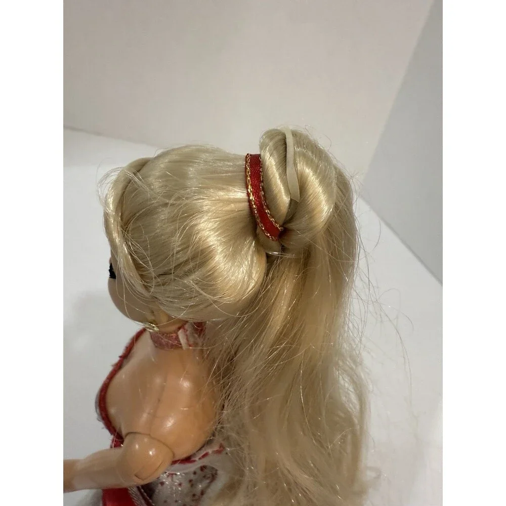 Jakks Pacific Barbie Doll Holiday‎ Elegant Dress, Beautiful Blonde Hair + Stand